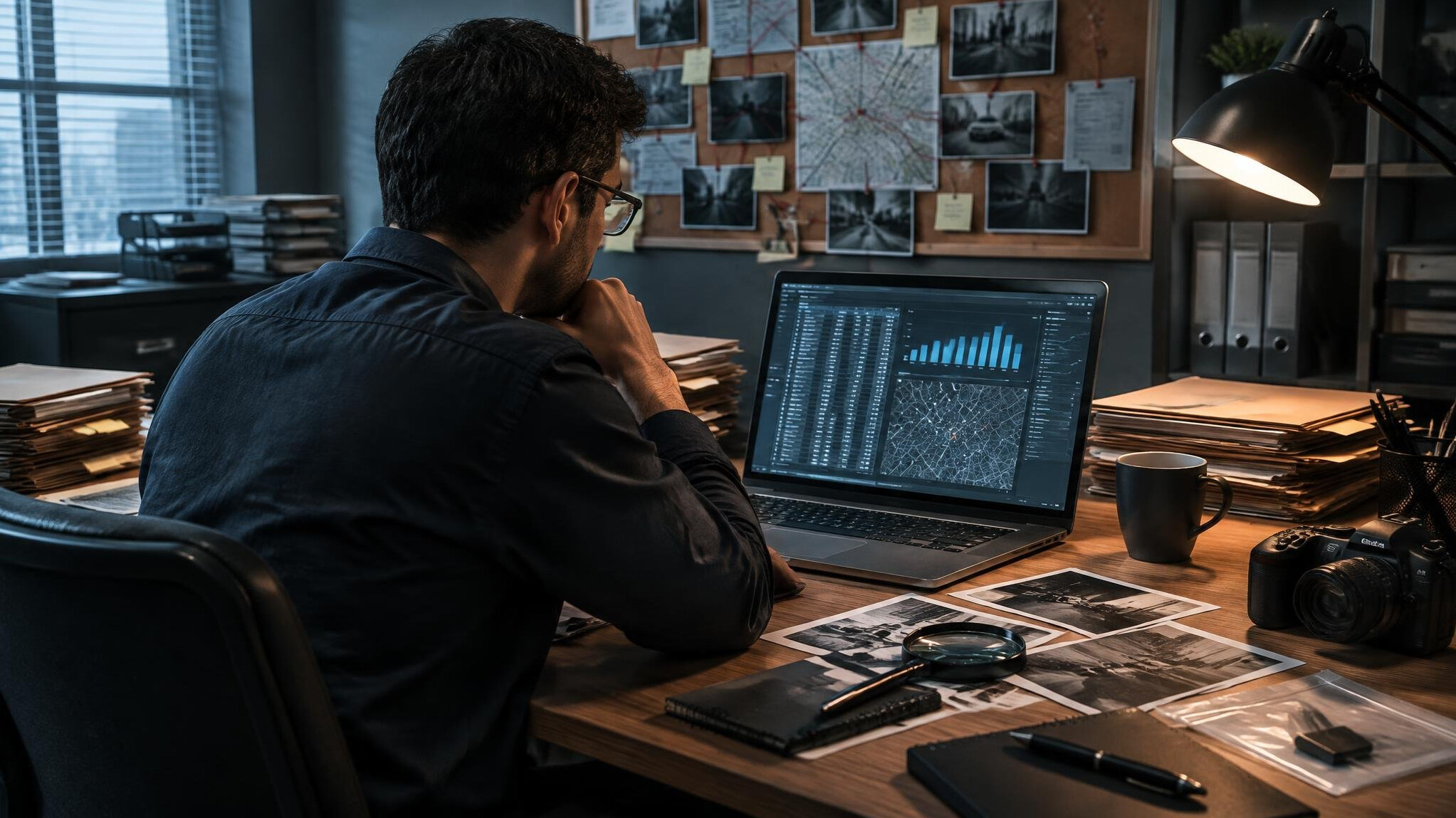 person analyzing data
